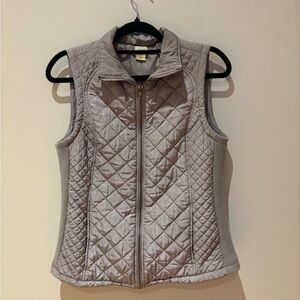 Women's Quilted Gray/Brown Vest